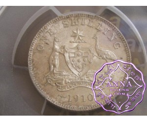 Australia 1910 Shilling PCGS MS63